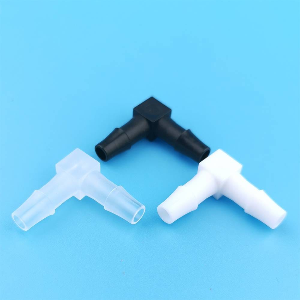 L type 2 ways plastic ink tube connector /fitting