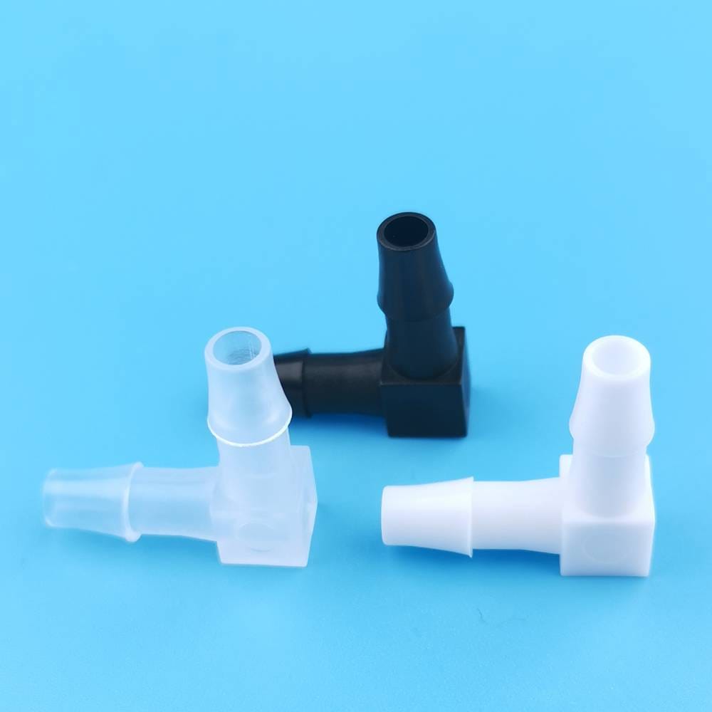 L type 2 ways plastic ink tube connector /fitting