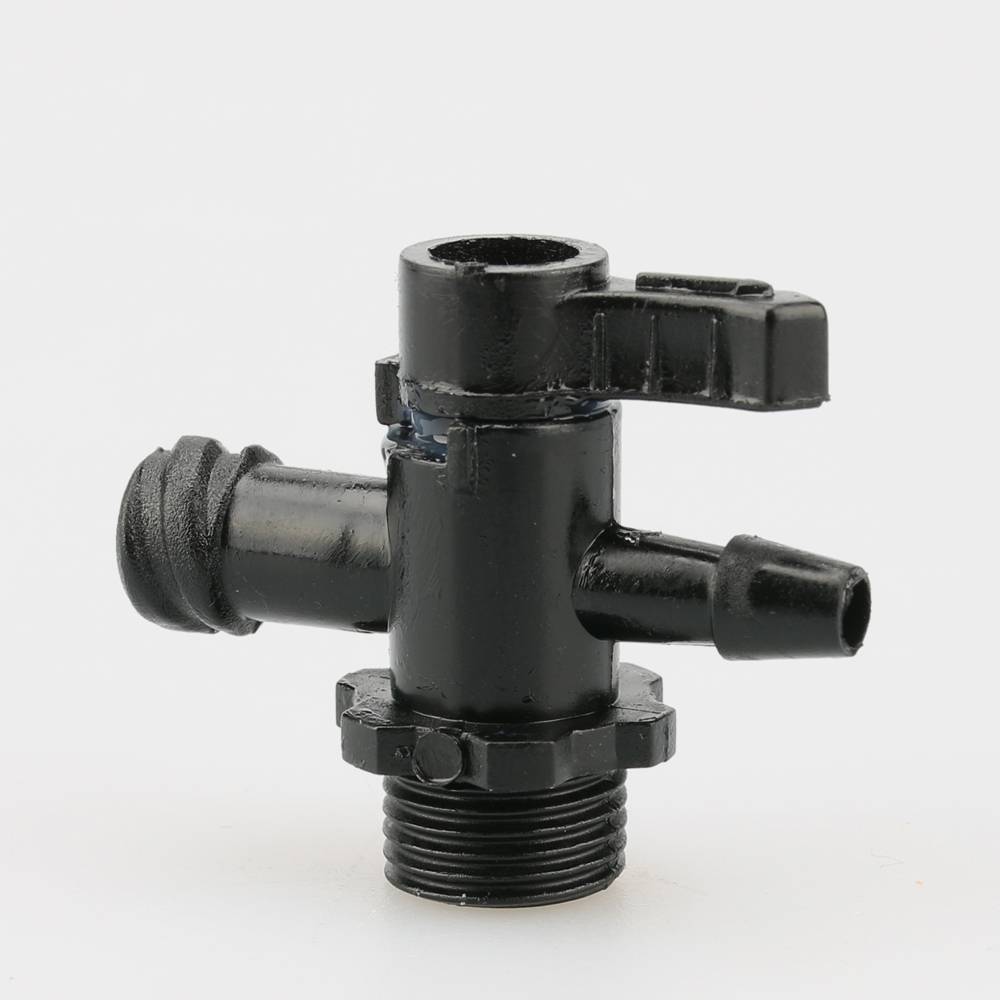 Plastic two-way valve for UV